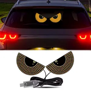 Car Devil's Eye Light, Semicircular Dynamic LED Devil's Eye Light, Car Decoration Light, Suitable for Car, Truck, Window, Windshield, Led Lights, Car Accessory