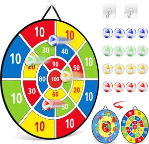 TOMYOU 26" Dart Board for Kids with 16 Sticky Balls, Double Sided Dinosaur Dart Board, Indoor Outdoor Party Games Toys, Birthday Toys Gift for Age 5 6 7 8 9 10 11 12 Year Old Boys Girls