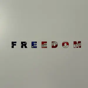 FREEDOM Decal V2 - Outdoor Text Design for Water Bottles Laptops Cars & More