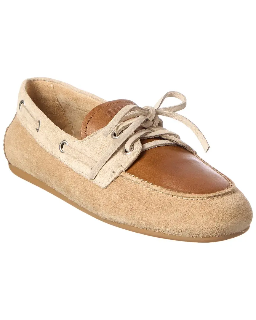 Miu Miu Leather & Suede Loafer