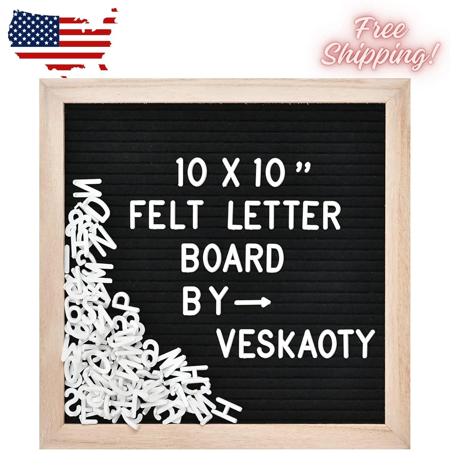 Felt Letter Board with 294 Letters Felt Letter Board with 294 Letters