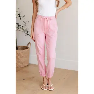 Regina High Rise Garment Dyed Denim Jogger