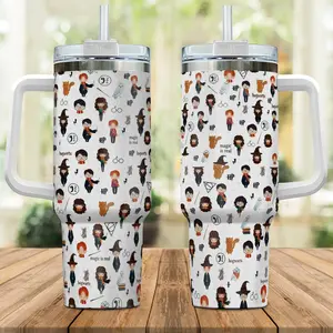 Wizarding School Tumbler, Magic Fantasy Coffee Cup, Gift for Wizard Fans, Movie Lover Merchandise