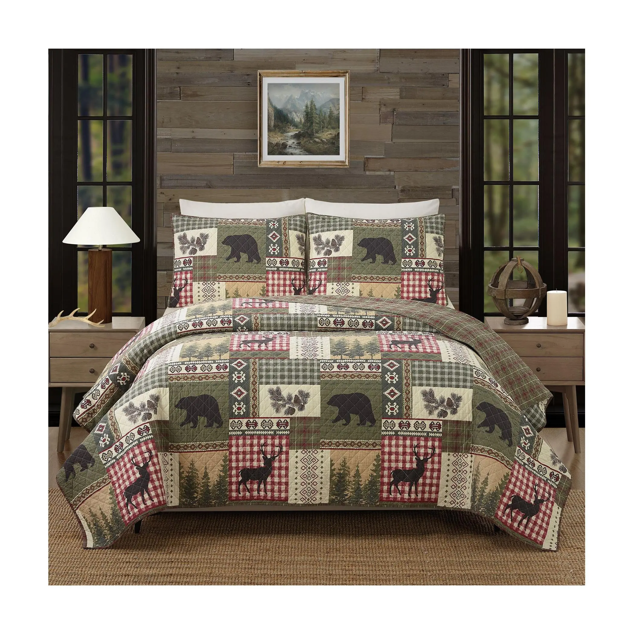 Modern Heirloom Dorset 3pc King Cotton Quilt Set