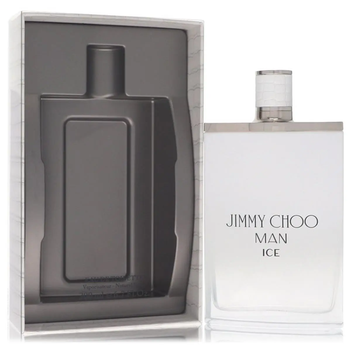JIMMY CHOO Ice Eau de Toilette, Crisp and Fruity Men's Fragrance with Earthy Woody Notes, 6.7 fl oz Spray