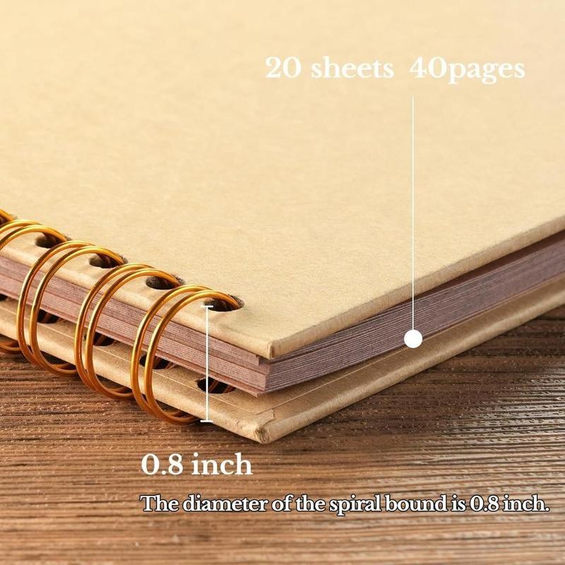 Travel Scrapbook Album ,40 Page DIY Spiral Memory Book(8 x 8 Inch) ,Photo lay flat book for Photo Journaling Anniversary Wedding Gifts Family Gifts