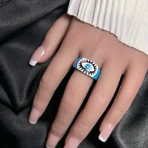 Anillo evil eye azul 9 - 925