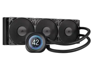 CORSAIR NAUTILUS 360 RS LCD Liquid CPU Cooler – 2.1" IPS LCD Screen  – RS120 Fans – 360mm Radiator – Fits Intel® LGA 1851/1700, AMD®  AM5/AM4 – Simple Daisy-Chain Connections