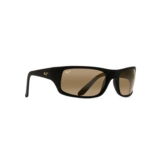 Maui Jim Peahi Sunglasses H202-2M Black Matte Rubber Frame HCL Bronze Lenses