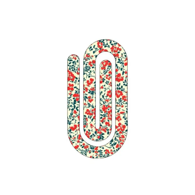 Floral Jumbo Paperclip Bookmark - Adorable Design for Personal Use