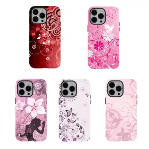 Y2K Aesthetic Floral Phone Case, Retro 2000s Swirl Graphic Cover, Girly Pink Butterfly Phone Shell, Frutiger Aero Inspired Tech Accessory For iPhone 17 Pro Max 16 Plus 15 14 13 Mini 12 11, For Samsung Galaxy S25 S24 S23 Series