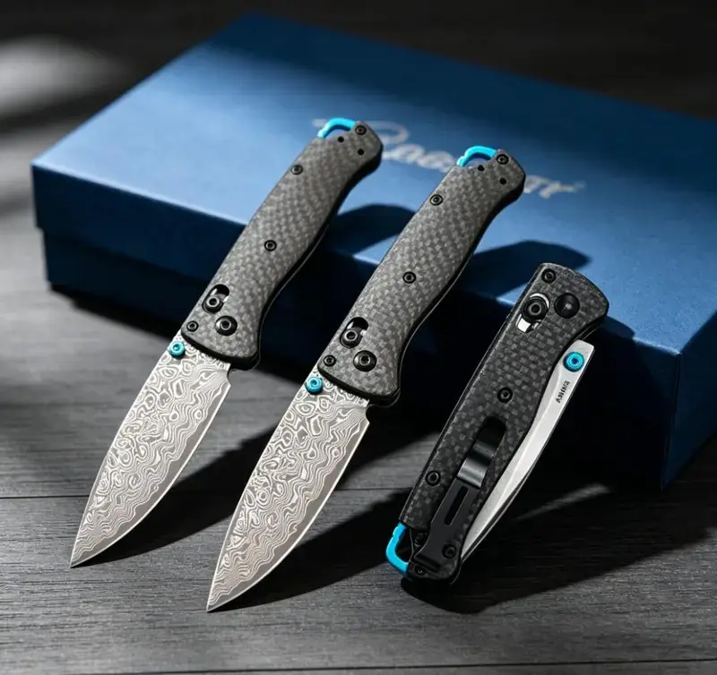 1pc 533/535 folding knife, carbon fiber handle, Damascus steel blade, high-quality fruit knife, pocket knife