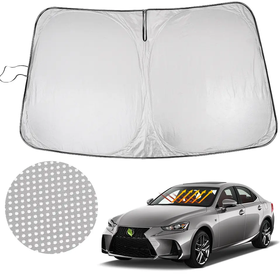 Windshield Sun Shade For Lexus IS300 / IS350 / IS500 / IS250 / IS200t 2014-2026, Custom Fit Car Shade Accessories, Foldable Sun Visor Protector, Efficient UV Rays Blocking, Heat Insulation Function, Keep Car Interior Cooler, Not Fit For Lexus RX / ES