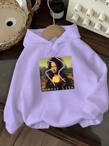 Women's Casual Fashion Hoodie with Funny Barbie Print, Kangaroo Pocket, Drawstring, Durable Material, Comfortable Fabric, Fall & Winter