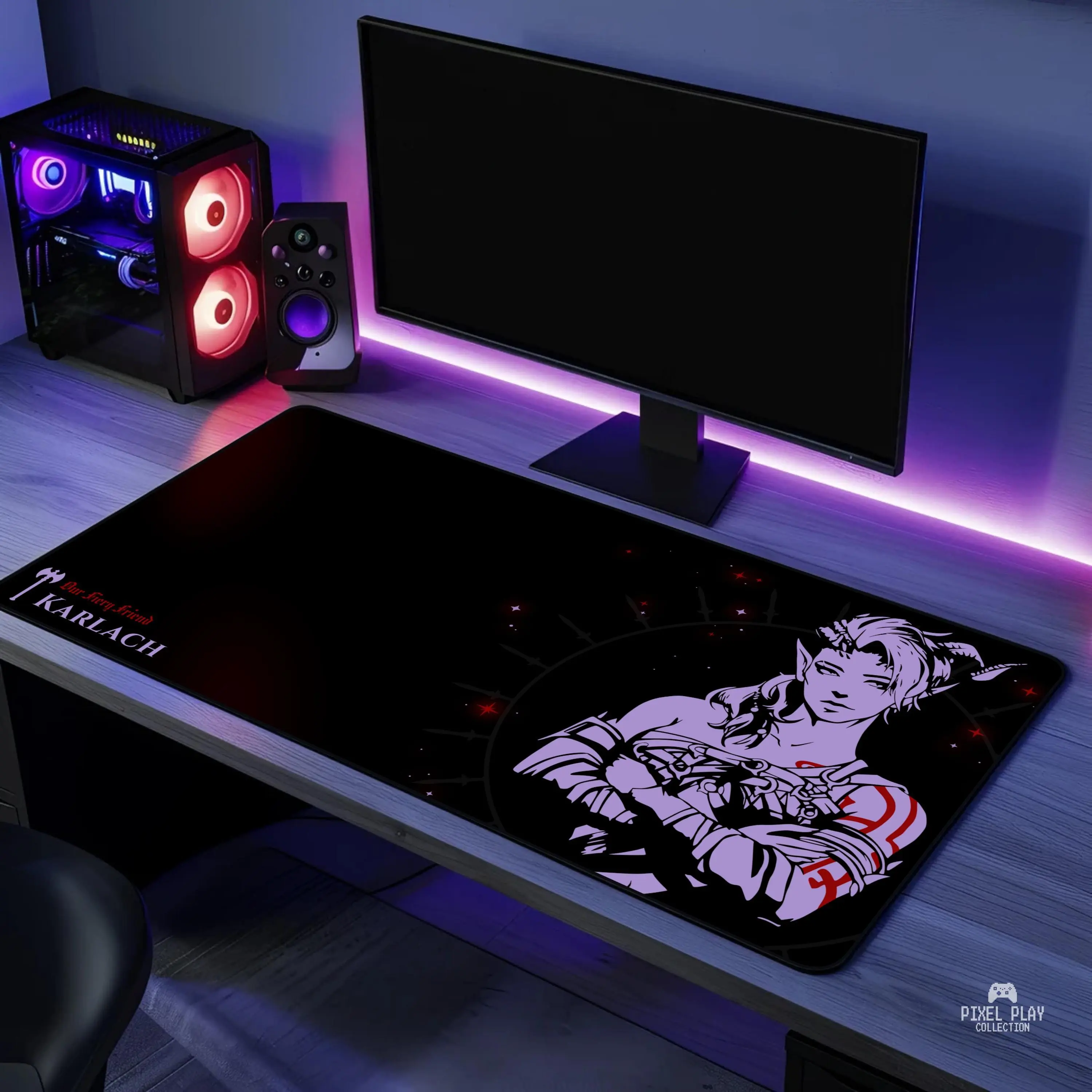 Karlach Mouse Pad, Baldur's Gate 3 Mousemat, BG3 Karlach Desk Mat, Baldurs Gate 3 Gift, Video Game Gift, XXL Gaming Mousepad, BG3 Merch