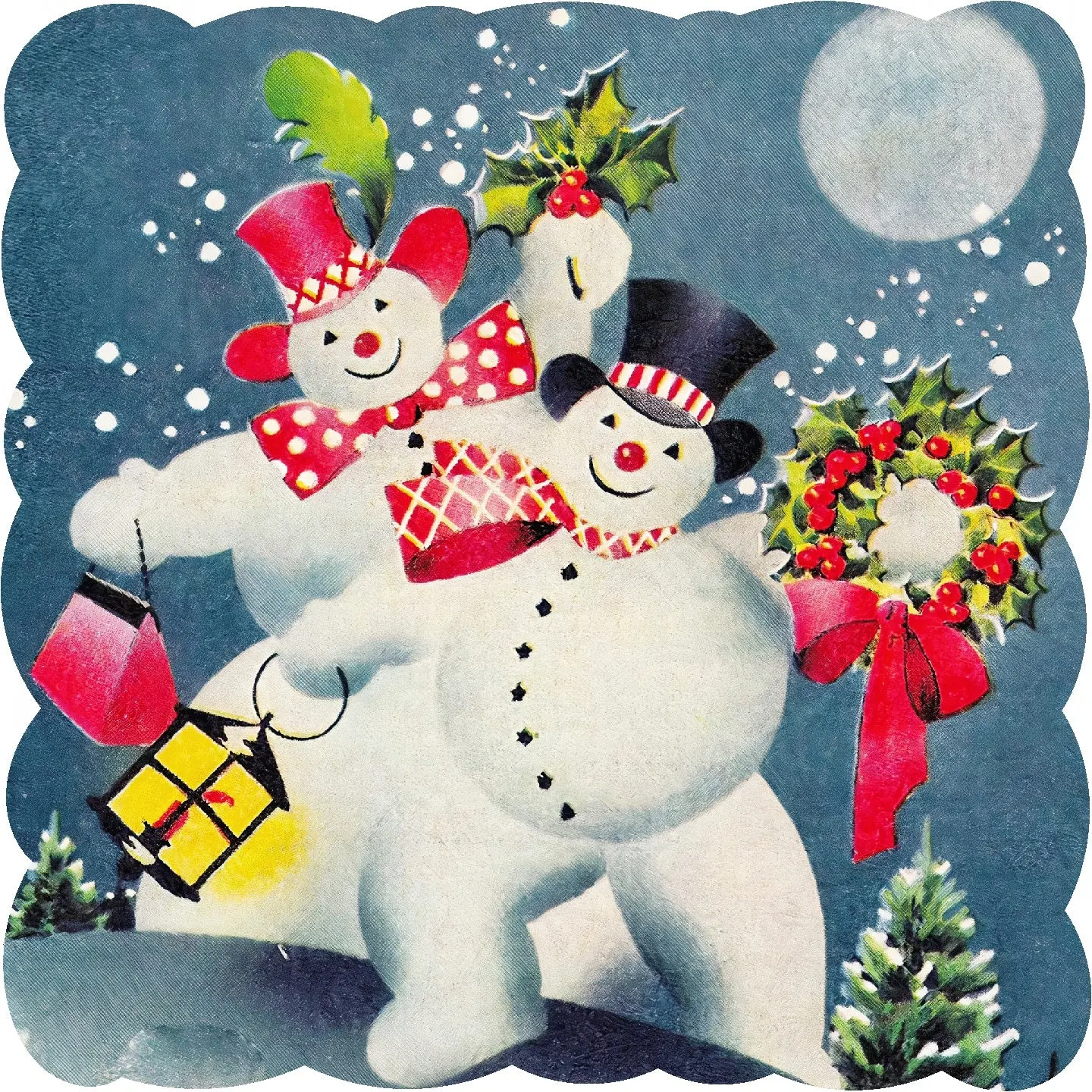 Mr. & Mrs. Snowman (50 Piece Mini Christmas Wooden Jigsaw Puzzle)