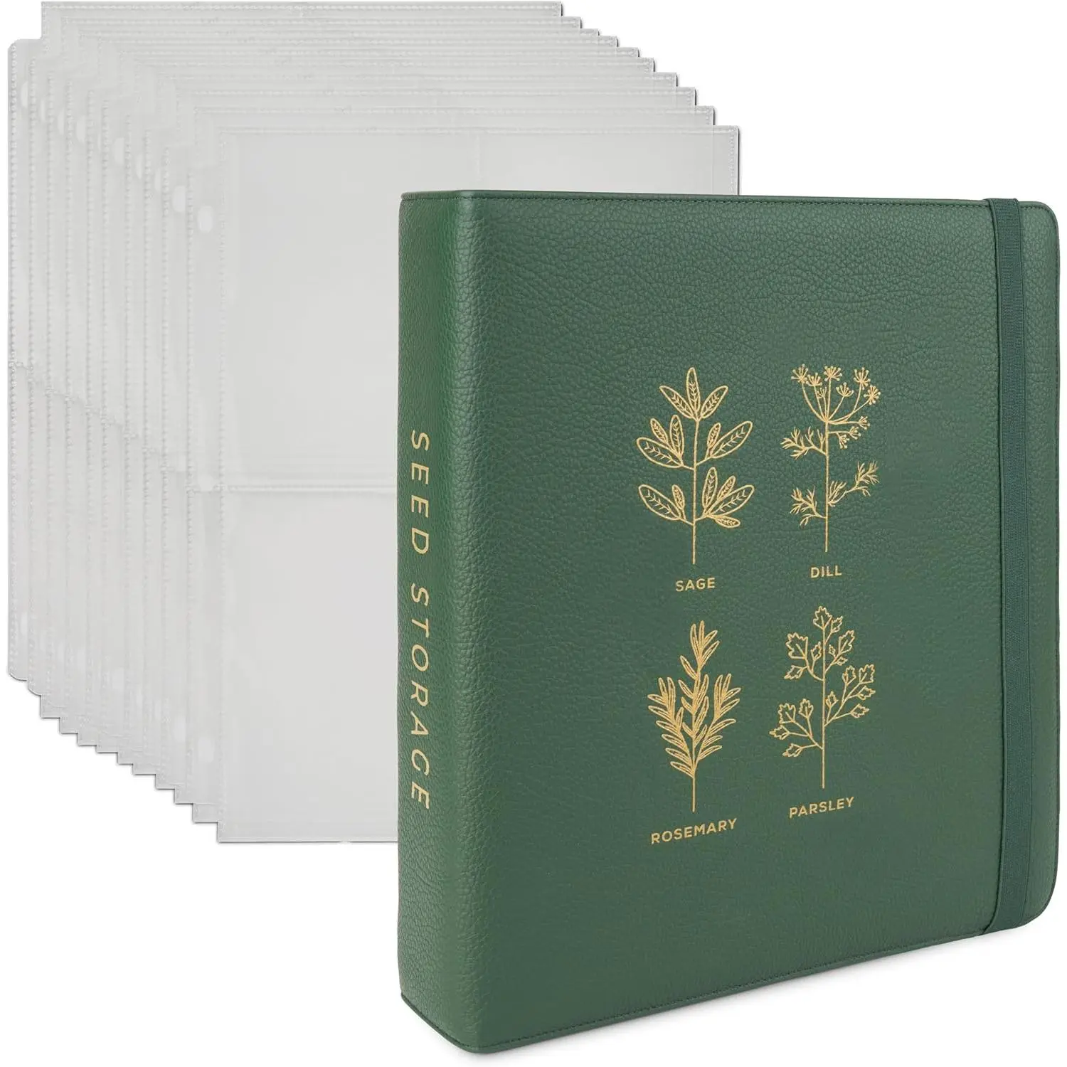 Seed Storage Organizer Binder - Seed Packet Organizer with 50 Pack Sheet Protectors That Stores 200 Seed Envelopes. Seed Storage Binder Delivering Complete Seed Saving Kit for Every Garden Lover.