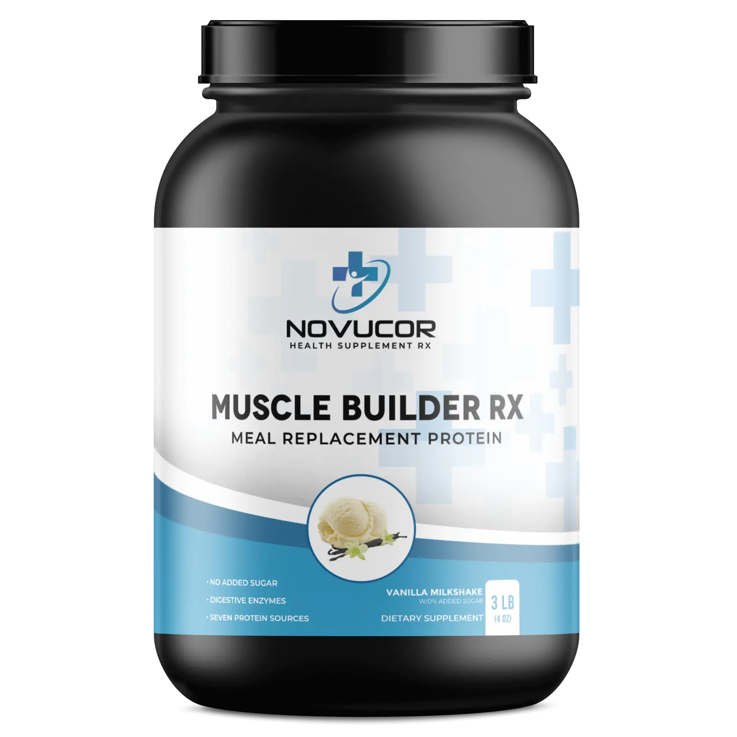 Blend Seven Meal Replacement Whey Protein w BCAA Vanilla 3 Lb - 24g Protein, Adults - Healthcare, Protein