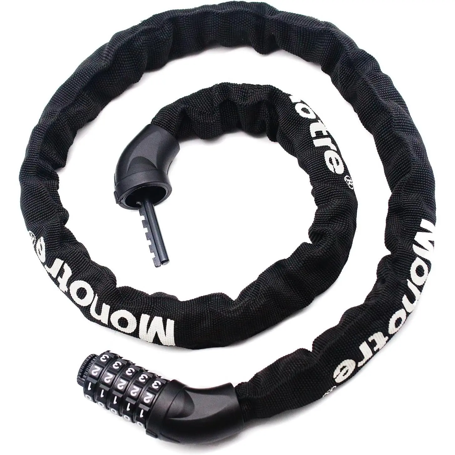 Chain Lock, 5-Digit Resettable Combination Heavy Duty Anti-  Chain Lock, 3.2FT Long Keyless   Lock for Bicycles, Scooters, , Doors, Fences