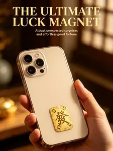 Money Attraction Lucky "FA" Sticker Card - Phone,Wallet,Computer,table Sticker card,Eastern Feng Shui Amulet for Positive Energy & Good Vibes Custom Holographic Cards attract Dollars friendship card protection encouragement gift