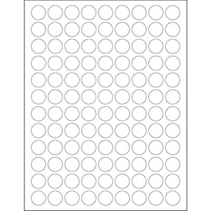 Tape Logic LL294 0.75 in. White Removable Circle Laser Labels - Pack of 10800