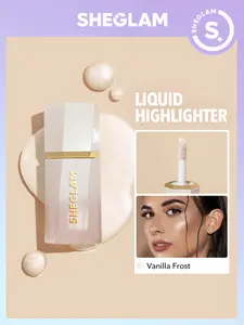 SHEGLAM Glow Bloom Liquid Highlighter Vanilla Frost Gel Cream Highlighter Shimmer Dewy Finish Long Wear Brightening Non-Caking
