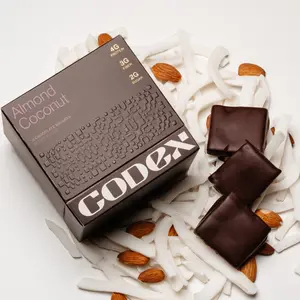 Almond Coconut 74% Organic Dark Chocolate Squares