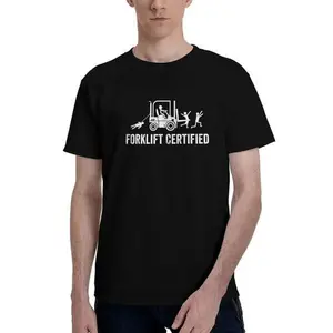 Forklift Certified Shirt, Funny Certified Forklift Operator T-Shirt Graphic tees Casual Crewneck Tropical Tshirt