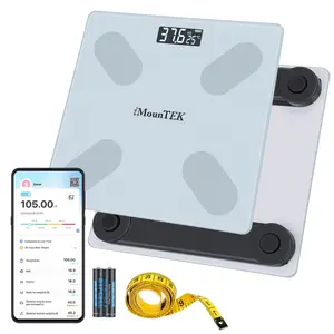 Smart Digital Scale For Body Weight High Accuracy BMI Weight Scale Full Body Composition Analysis Sync with APP 4mm Tempered Glass 397LBS Capacity LCD,summervibes