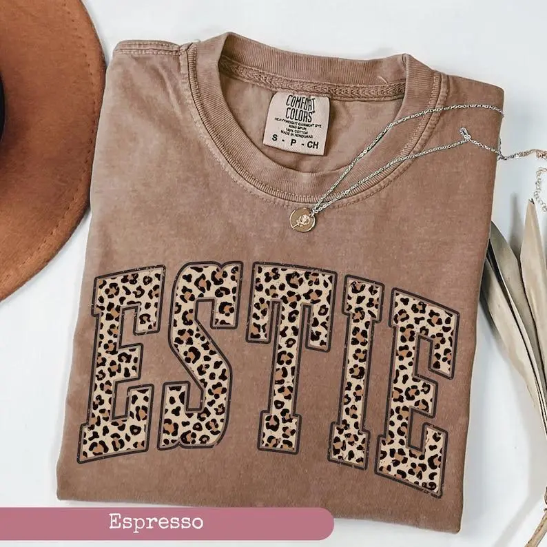 Comfort Colors Estie Shirt, Esthetician Leopard Shirt, Esthetician Shirt, Gift for Esthetician, Esthetician Gift