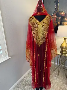 Yasameen Hashimi - Women's Embrodiered Dress, Arabic Dress, Ceremony Dress, Modest, Maxi - Eid, Ramadan, Gifts for Her