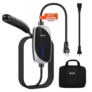 VEVOR Level 2 Tesla Charger, 40 Amp Adjustable Current, 240V Portable Home Electric Car EV Charger with 25 ft Charging Cable, NEMA 14-50P Plug, LCD Display, NACS Connector, for Tesla Model Y/X/3/SVEVOR Super Brand Day