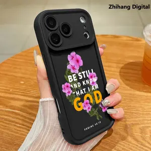 Be Still and know that I am God Psalm 46:10 Bible Verse Christian Religious Premium Phone Case For iPhone 17 Pro Max Air 16 Plus 15 14 13 12 11  Soft Silicone Fully Protected and Shockproof Anti-Scratch Stylish Smartphone Cover