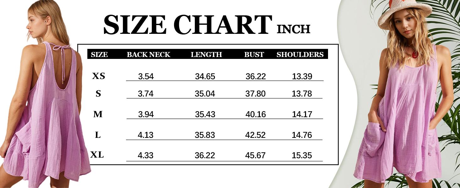 Songling Women's Lightweight Breathable Casual Summer Dress Sleeveless Crew Neck Backless Tunic Mini Dress Loose Flowy Tank Sundress with Pockets Boho Ruched Cut Basic Minimalist Style