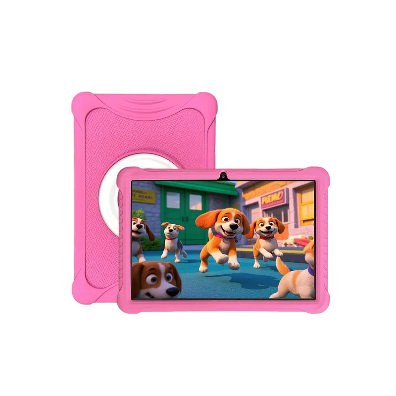 10.1 Inch Tablet, Android Tablet with Parental Control Function, Educational & Entertainment Tablet with Silicone Case, Ideal Gift Choice