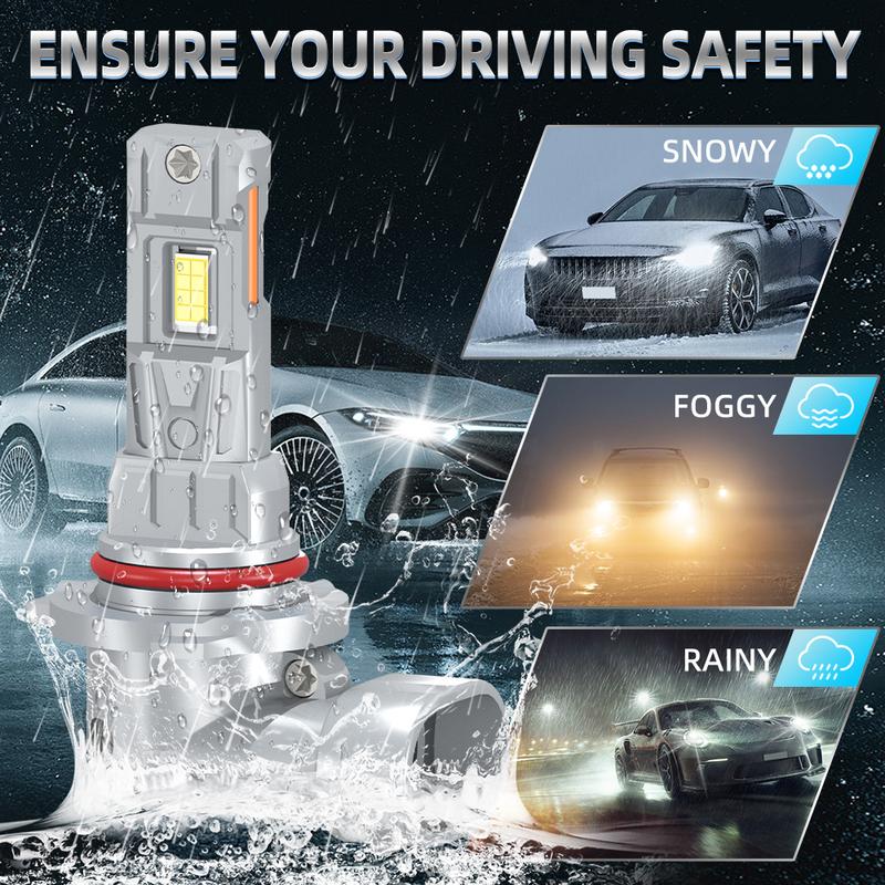 2pcs H4 H7 9005 9006 H11 H1 High Low Beam Car LED Headlights, 300% Brightness Super Bright，Highperformance Bulbs, Heatresistant Design, Car Enthusiasts