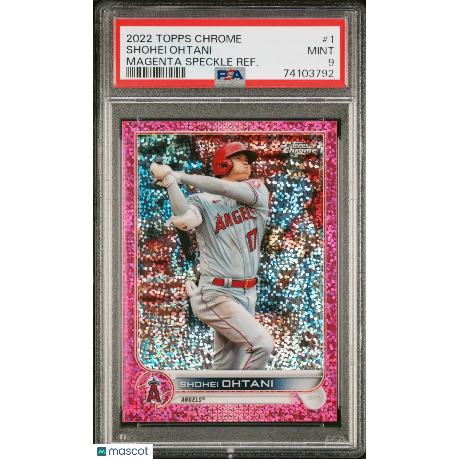 2022 Topps Chrome Shohei Ohtani Magenta Speckle Refractor /350 #1 PSA 9