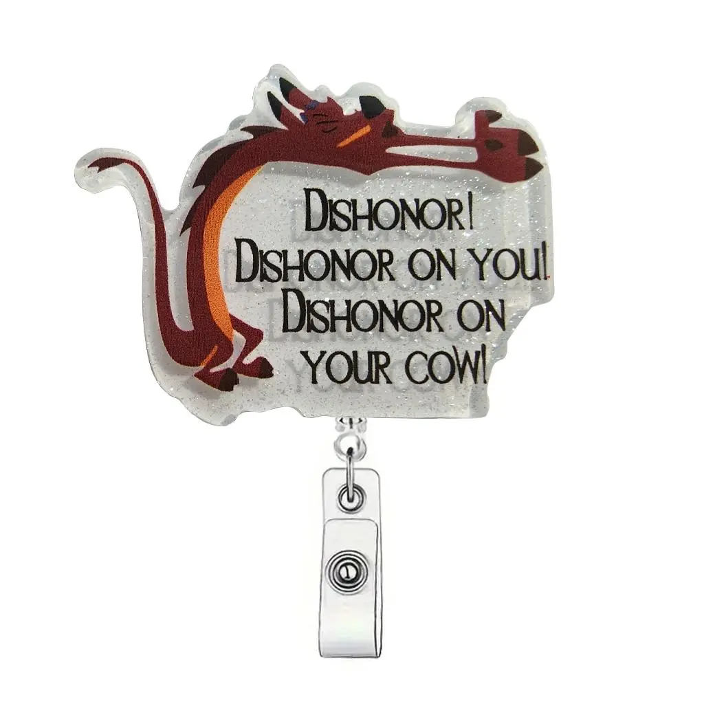 Fun Retractable Badge Reel, Retractable Id Clip, 1/3/5/10pcs Acrylic Name Badge Clip, Badge Holder, Name Tag Holder, Badge Buddy Nursing for Nurses, Volunteers & Office Workers