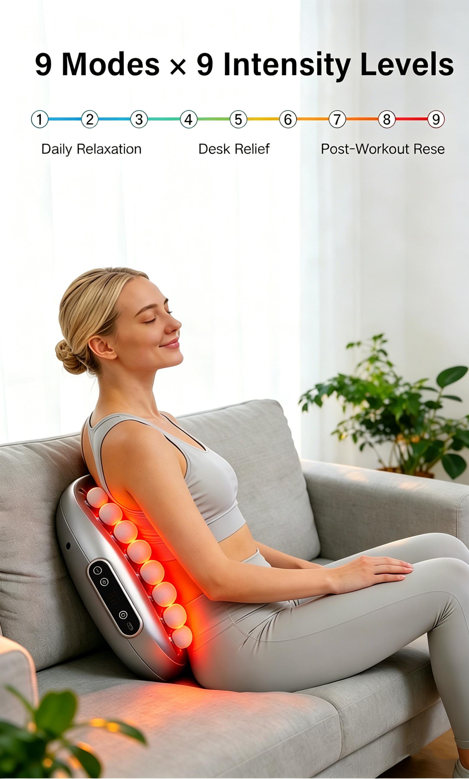 High-Quality 42/12-head Massage Gun with multiple Modes, Deep Tissue Percussion Massager for Back Shoulders Legs and Foot Pain Relief Quiet Muscle Massage Gun with Red Light Therapy Adjustable Daily Use Ideal Gift for Friends & Family