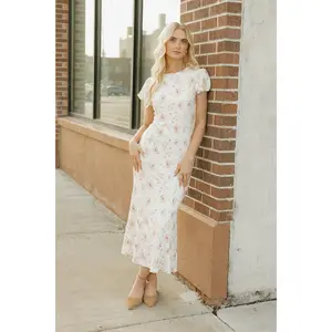 Rosetta Dress-Cream Floral
