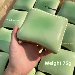 Jasmine Toast Bread Squishy Toy Cross-Border Novel Soft Simulated Food Squeeze Tool Sticky Slow Rebound Wet Soft DIY Stress Relief Sensory Fidget Toy Decompression Squeeze