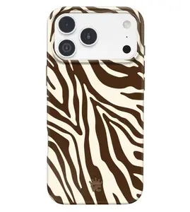 Brown Zebra-Print Rugged Protective Case for iPhone 13/14/15/16/17