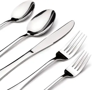 20-Piece Stainless Steel Silverware Set for 4 | 18/10 Premium Flatware Set | Dinner Knives, Forks, Spoons & Teaspoons | Mirror Polished Cutlery for Home & Dining