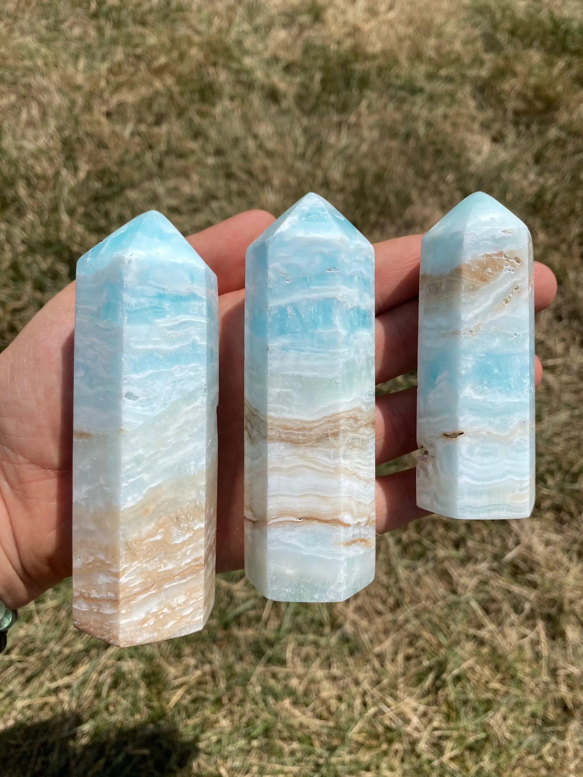 New Moon Beginnings Caribbean Calcite Point for Spiritual Healing