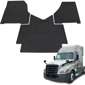 Floor Mats fit for Freightliner Cascadia 2018-2023 | Heavy Duty  Floor Rubber Mats | All-Weather Guard Cargo Liners | for Freightliner Cascadia Accessories | 3 count Set