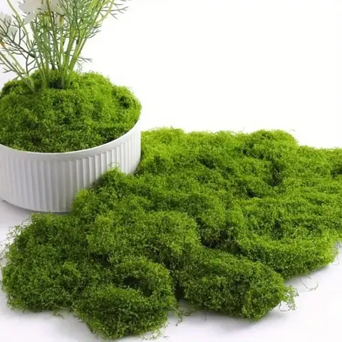 Artificial Moss Grass Turf Decoration, 1 Set Faux Greenery, Plastic Fake Greenery for DIY Bonsai & Micro Landscape, Decorative Artificial Potted Plant for Home, Garden, Party and Wedding, Artificial Shrubs, Artificial Plants