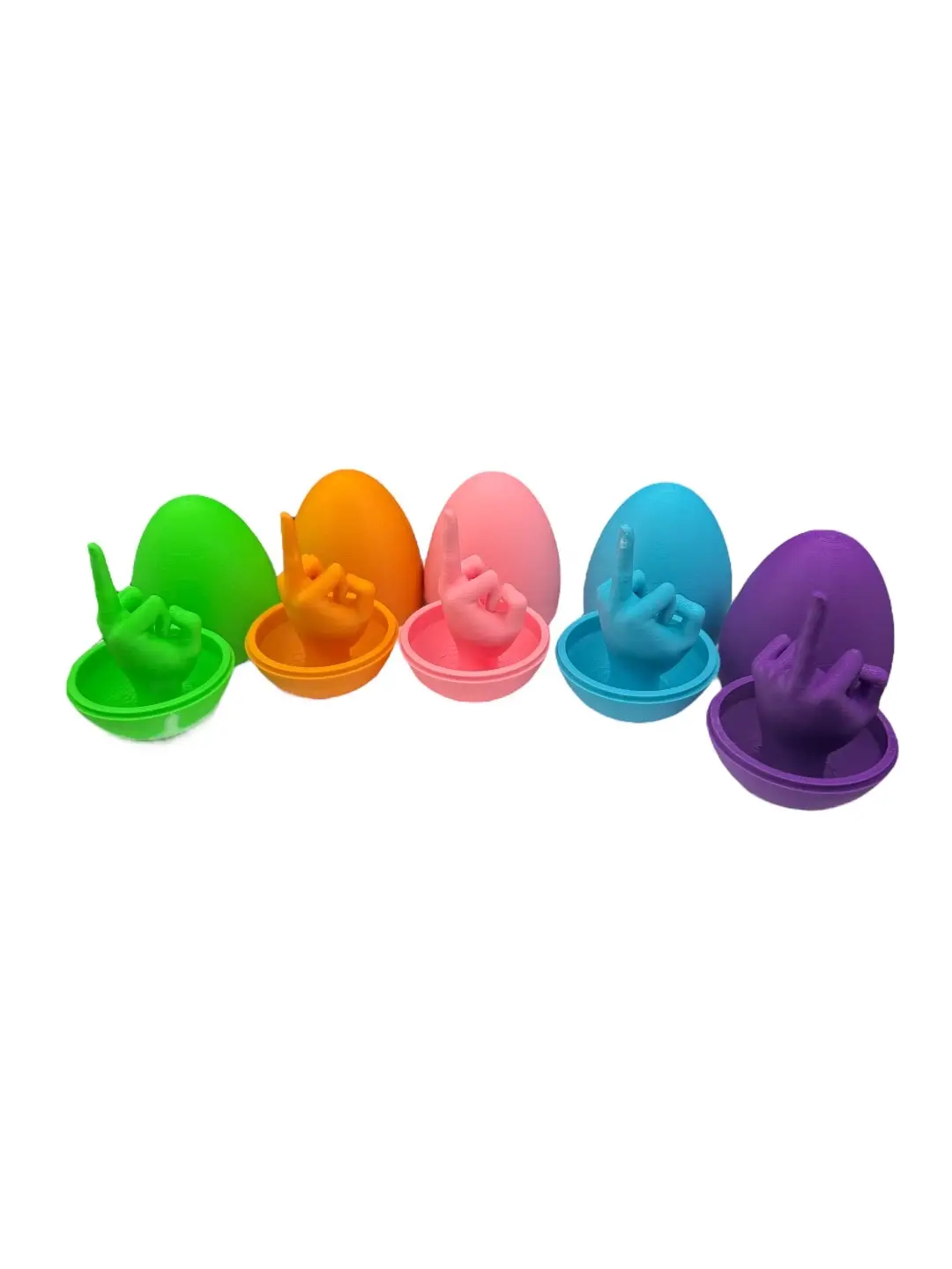Easter Egg Surprise - Funny 3D Printed Middle Finger Egg Prank Gift Gag Easter Basket Stuffer NSFW Joke Unique Adult Easter Gift Rubber Duck Assortmen