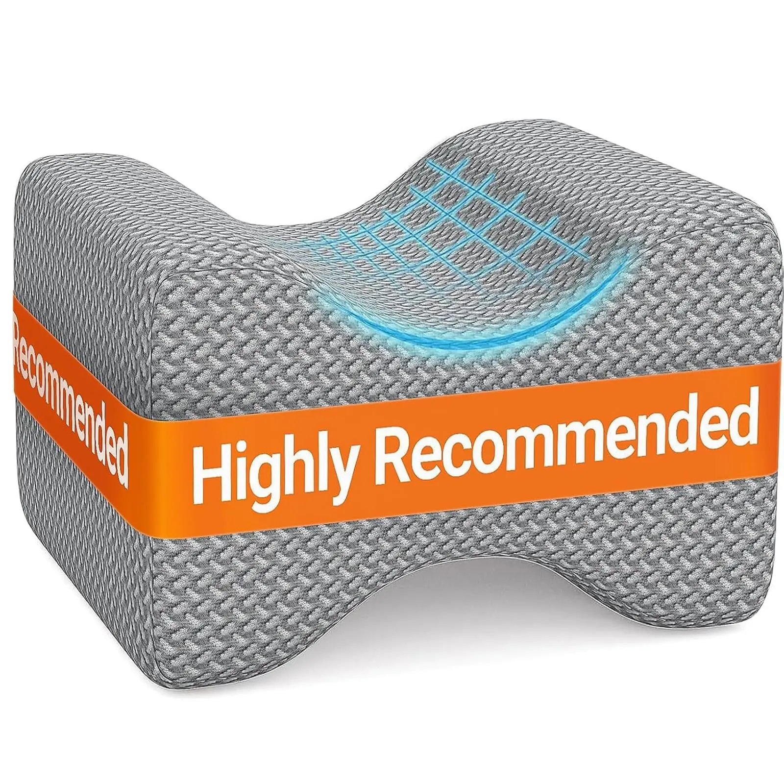 BlissTrends | Orthopedic Knee and Leg Pillow for Side Sleepers Sleeping - 100% Memory Foam for Back Pain, Hip Pain Relie