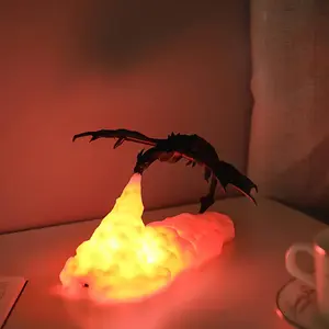 Christmas Decoration 3D LED Dragon Night Light USB Rechargeable Warm Light Anime Desk Lamp Flying Dragon Theme Bedroom Decoration Room Ornament Winter Home Decor Holiday Gift Tree Cash Storage Box with Surprise Drawer LED Pet Hair Trimmer