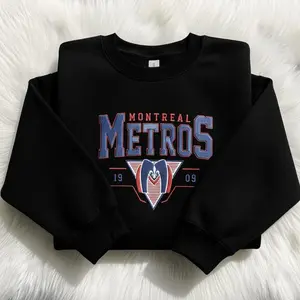 EMBROIDERED Montreal Metros Sweatshirt, Heated Rivalry Inspired Hockey Crewneck, Game Changers Book Series Apparel, Hockey Romance Fan Gift